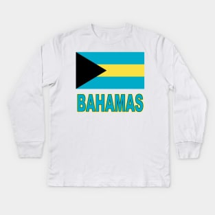 The Pride of the Bahamas - Bahamian Flag Design Kids Long Sleeve T-Shirt